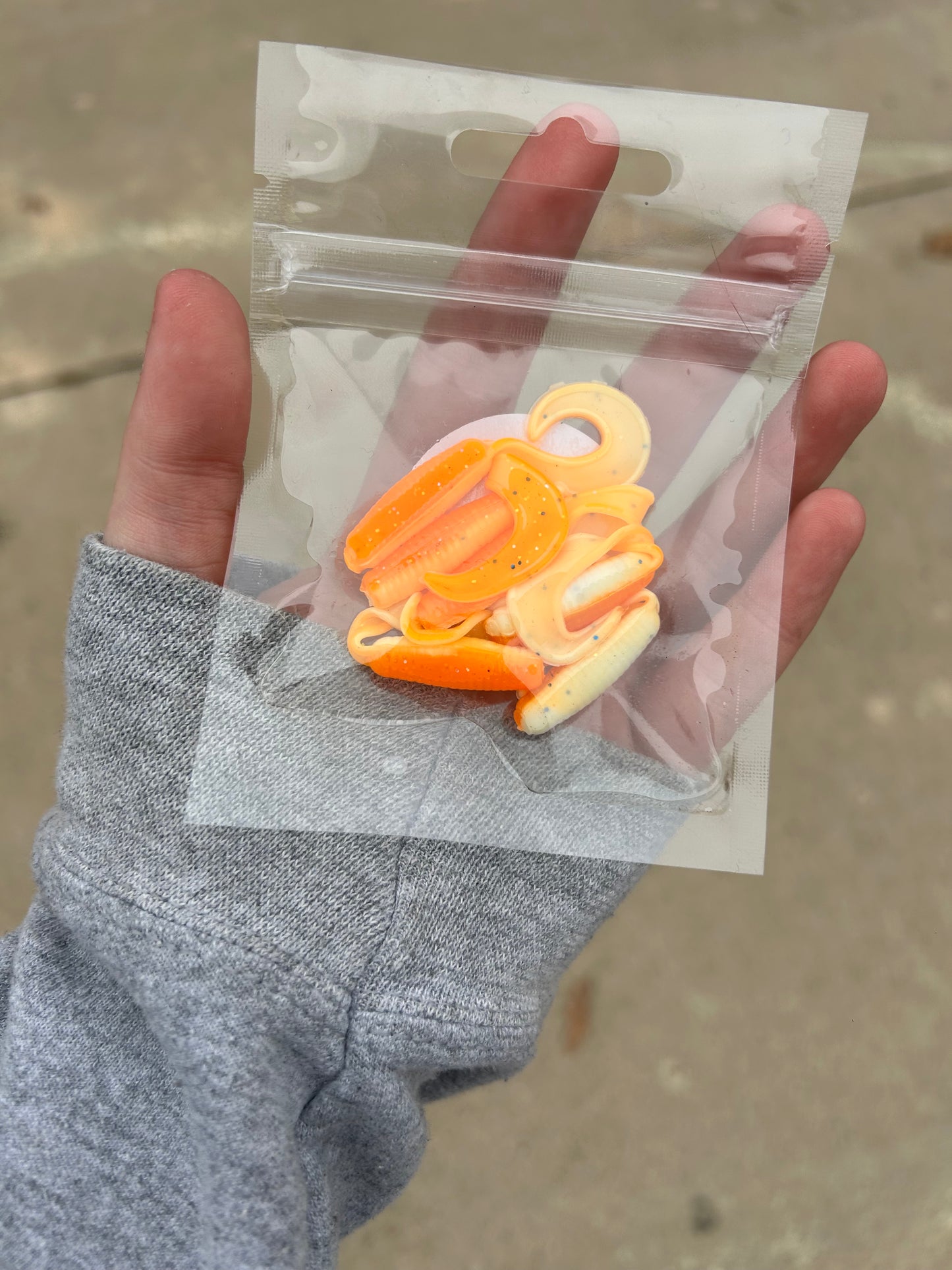 Orange Float Curly Tail Grub