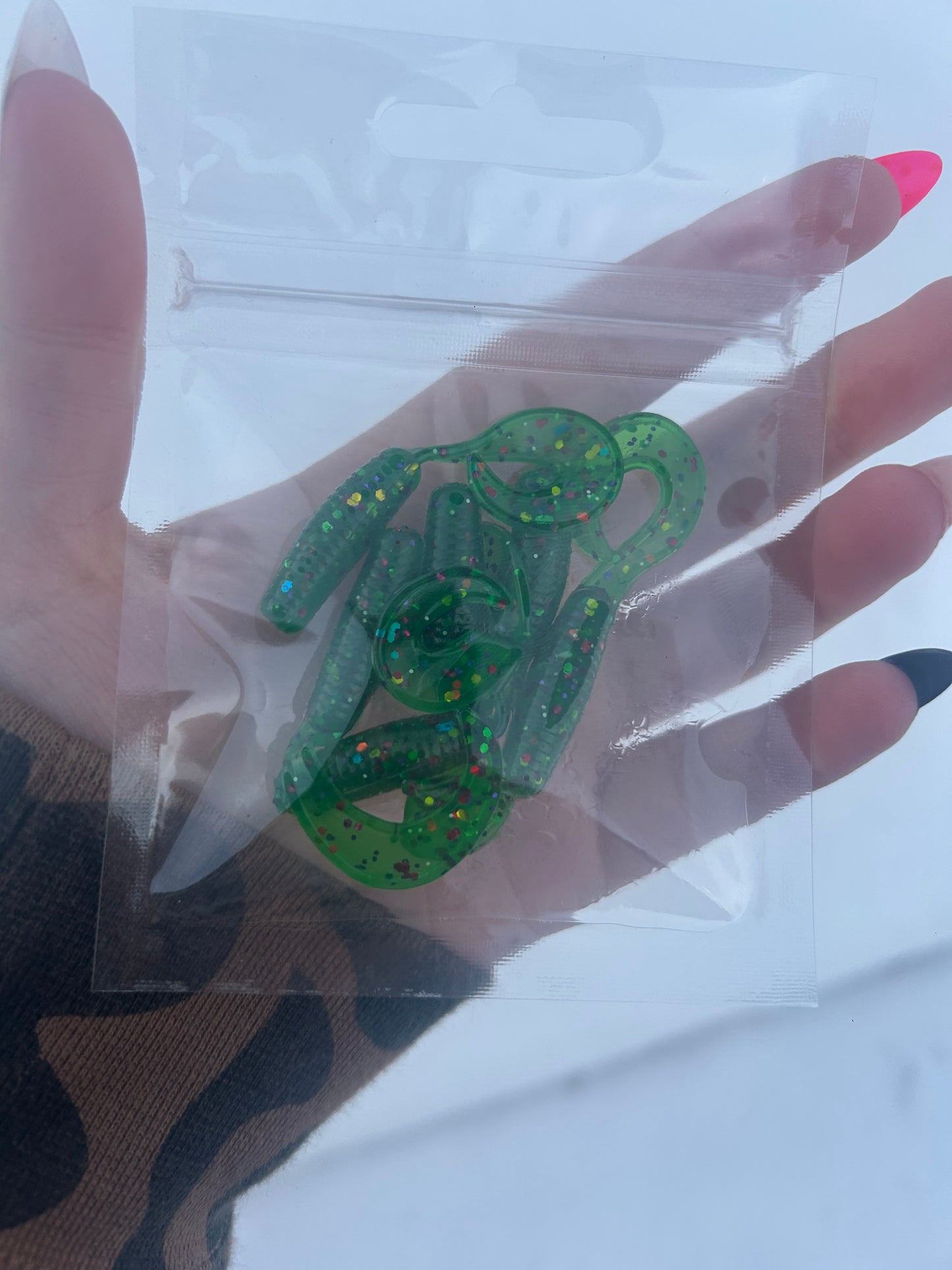 Christmas Tree Curly Tail Grub (UV Glow)